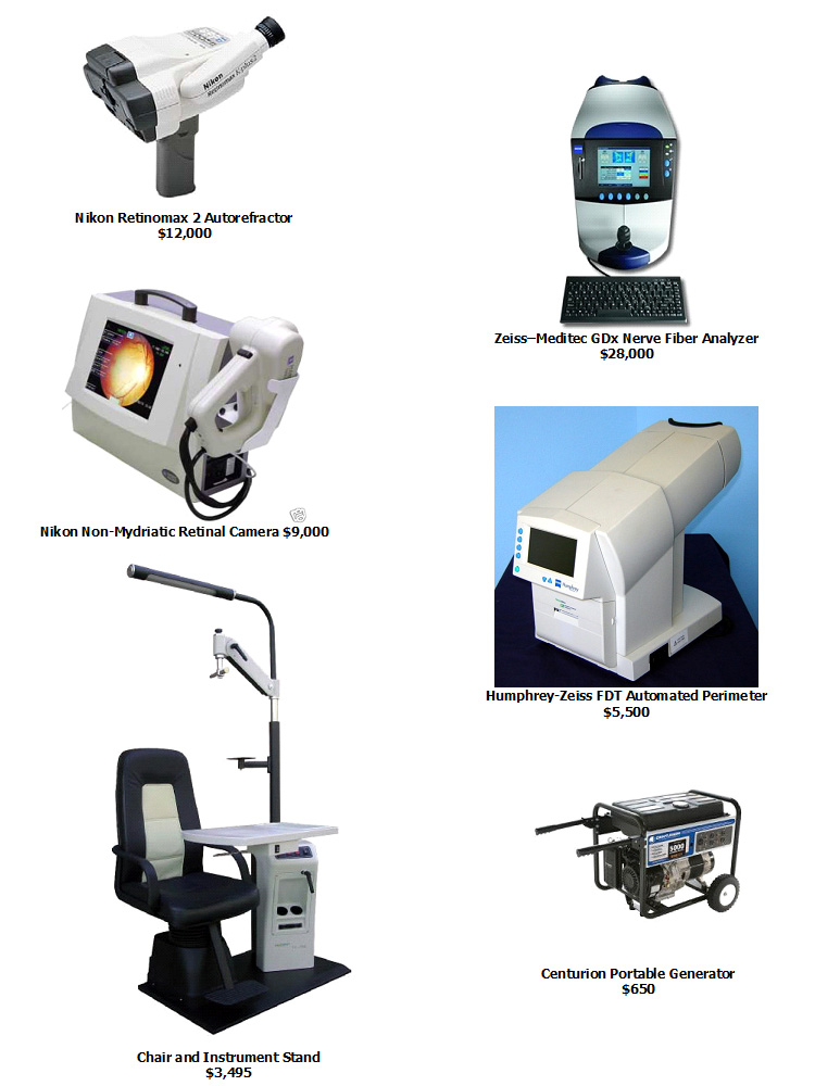Jamaican Eye Clinic equipment wish list