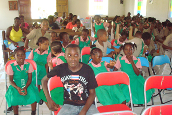 Patients waiting at our 2009 Jamaican Mission